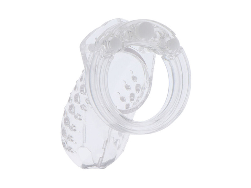HIDDEN DESIRE - EXTREME CHASTITY COCK CAGE ACRYLIC ADJUSTABLE CLEAR