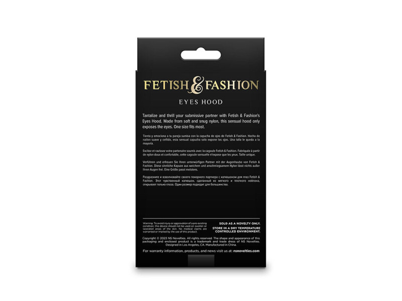 NS NOVELTIES - FETISH & FASHION EYES HOOD NYLON BLACK