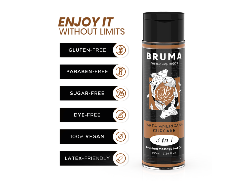 BRUMA - PREMIUM MASSAGE HOT OIL CUPCAKE 3 IN 1 - 100 ML