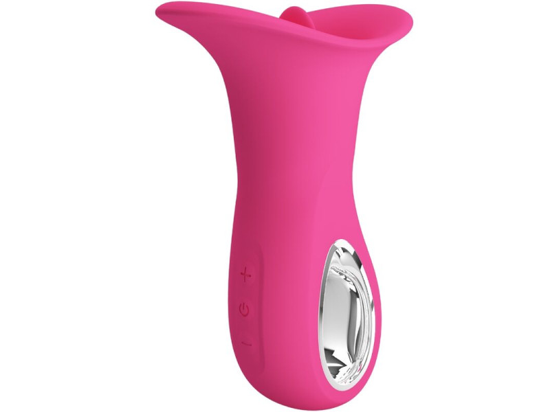PRETTY LOVE - CLYDE ORAL VIBRATOR VIBRATING TONGUE 12 VIBRATIONS PINK