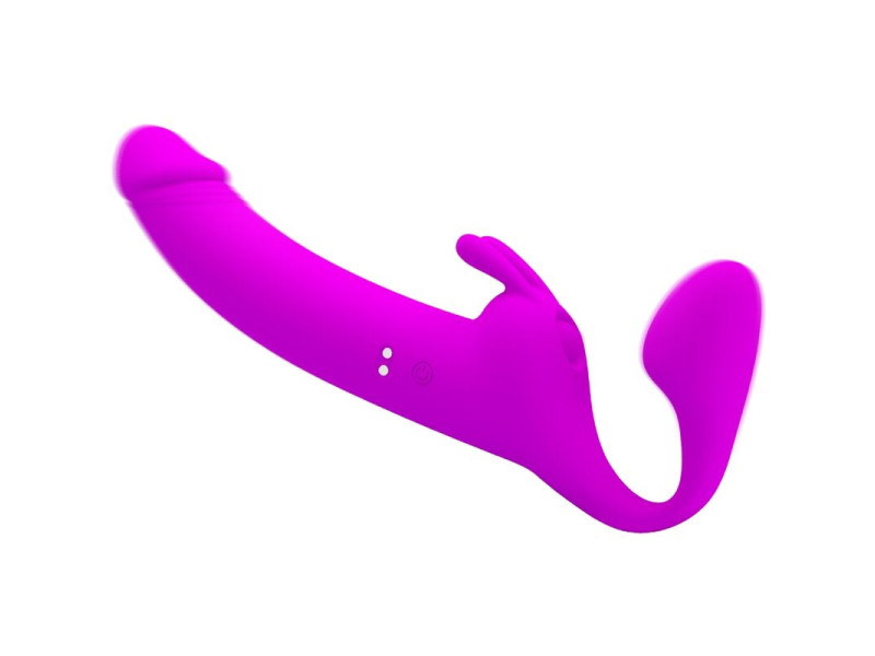 PRETTY LOVE - ZANINI STRAPLESS STRAP-ON 10 VIBRATIONS PURPLE