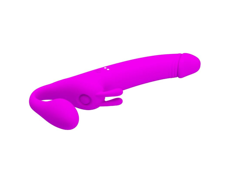 PRETTY LOVE - ZANINI STRAPLESS STRAP-ON 10 VIBRATIONS PURPLE