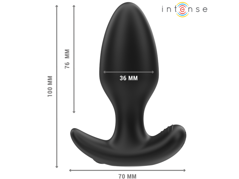 INTENSE - JOEY ANAL PLUG 10 VIBRATIONS BLACK REMOTE CONTROL