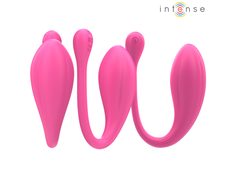 INTENSE - JANICE U VIBRATOR DOUBLE STIMULATION 10 VIBRATIONS PINK REMOTE CONTROL