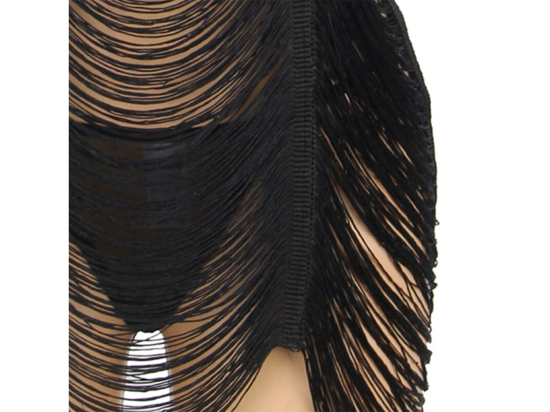 SUBBLIME - 954222 STRAPPY DRESS + THONG BLACK S/M