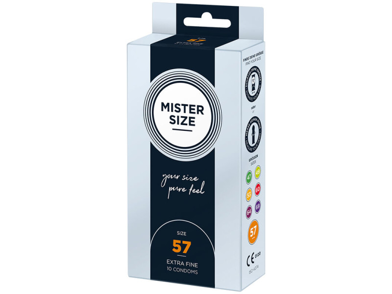 MISTER SIZE - CONDOM SIZE L 57 MM (10 UNITS)