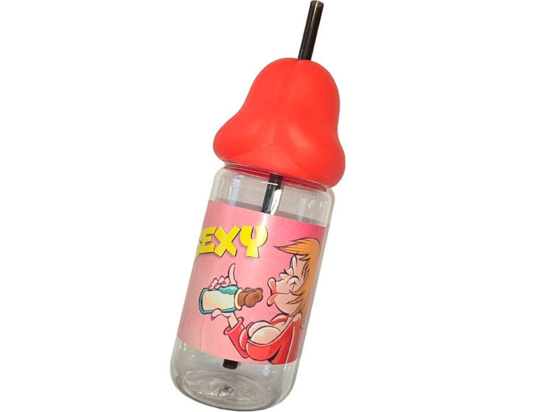 DIABLO PICANTE - PENIS SHAPED 360 ML BABY BOTTLE RED