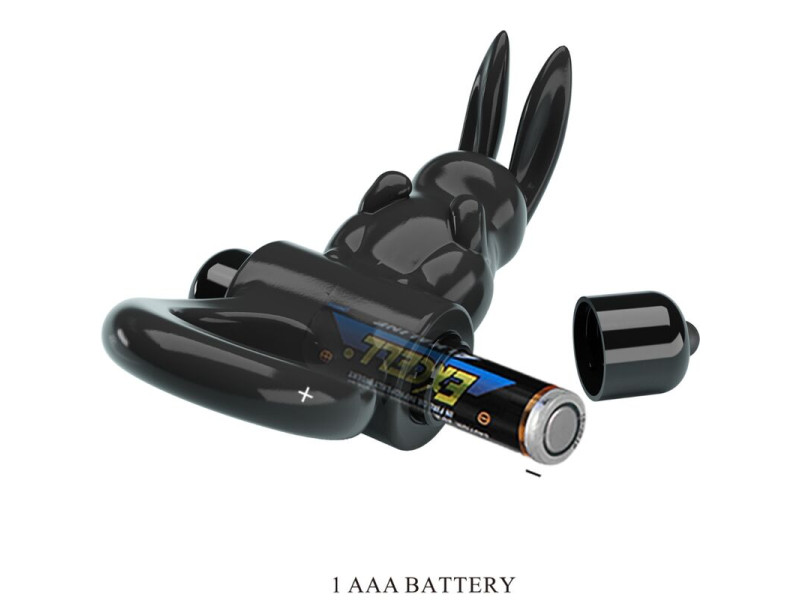 PRETTY LOVE - EXCITING RING RABBIT VIBRATOR RING 10 VIBRATIONS BLACK