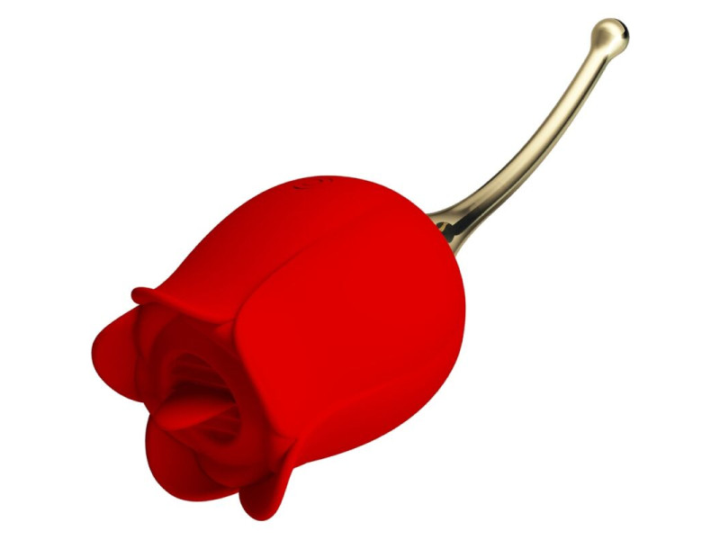 PRETTY LOVE - ROSE LOVER ROSE CLITORIS STIMULATOR 12 VIBRATIONS RED