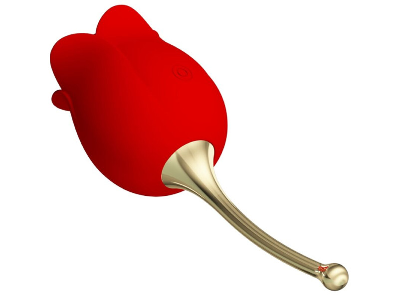 PRETTY LOVE - ROSE LOVER ROSE CLITORIS STIMULATOR 12 VIBRATIONS RED
