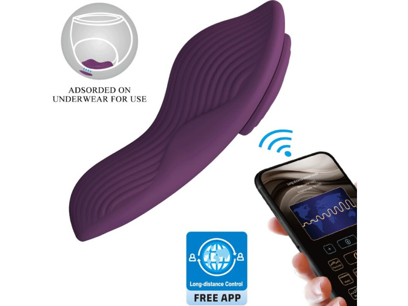 PRETTY LOVE - MANE LAY ON CLITORIS MASSAGER 10 VIBRATIONS REMOTE CONTROL PURPLE