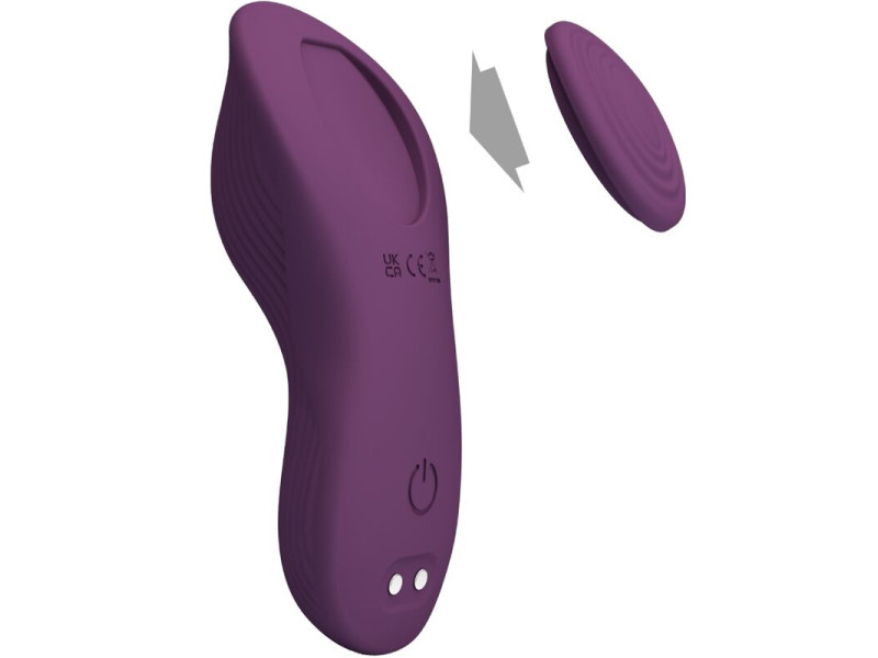 PRETTY LOVE - MANE LAY ON CLITORIS MASSAGER 10 VIBRATIONS REMOTE CONTROL PURPLE