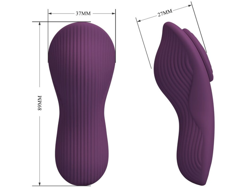 PRETTY LOVE - MANE LAY ON CLITORIS MASSAGER 10 VIBRATIONS REMOTE CONTROL PURPLE