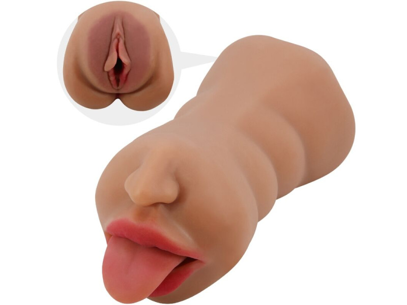 CRAZY BULL - SARAH DOUBLE MASTURBATOR MOUTH & VAGINA FLESH