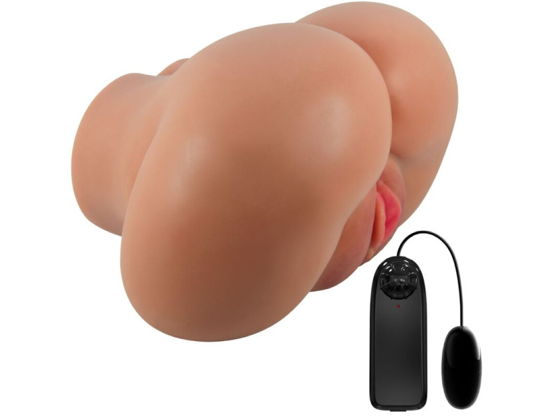 CRAZY BULL - LUNA VIBRATOR BUTT WITH REALISTIC VAGINA AND ANUS FLESH CONTROL REMOTO
