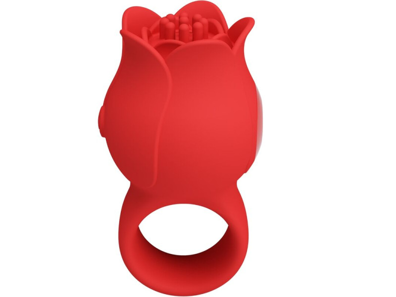 PRETTY LOVE - JAE ROSE SHAPED FINGER VIBRATOR 10 VIBRATIONS RED