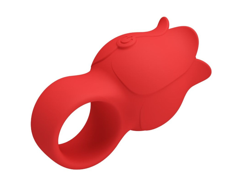 PRETTY LOVE - JAE ROSE SHAPED FINGER VIBRATOR 10 VIBRATIONS RED