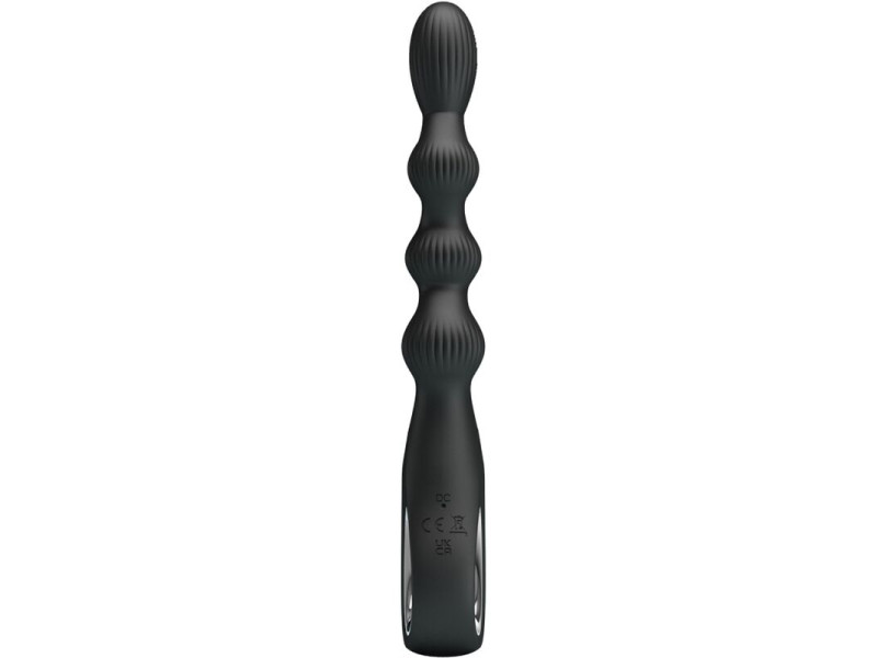 PRETTY LOVE - FEDERER ANAL VIBRATOR 12 VIBRATIONS BLACK