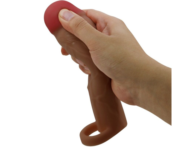 PRETTY LOVE - HANI PENIS SLEEVE WITH 5 CM EXTENSION MULATTO