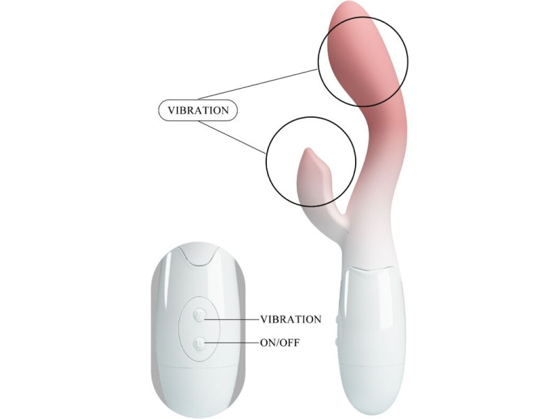 PRETTY LOVE - BRIGHTY G-SPOT VIBRATOR + CLITORIS STIMULATOR 30 VIBRATIONS PINK