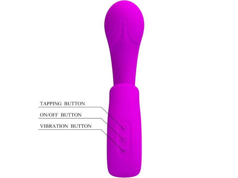 PRETTY LOVE - SIBEL SIBEL G-SPOT VIBRATOR + CLITORIS STIMULATOR 10 VIBRATIONS PURPLE