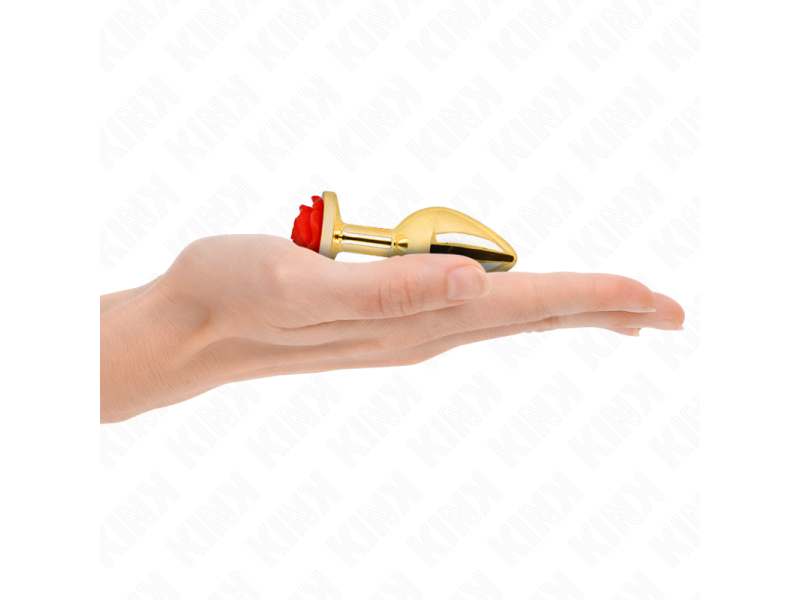 KINK -  PLUG ANAL GOLD ROSE RED SIZE S