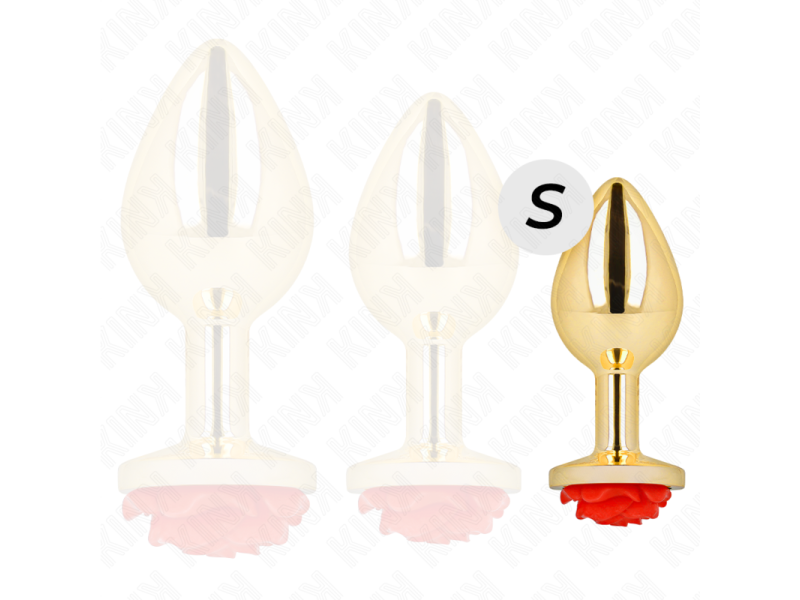 KINK -  PLUG ANAL GOLD ROSE RED SIZE S