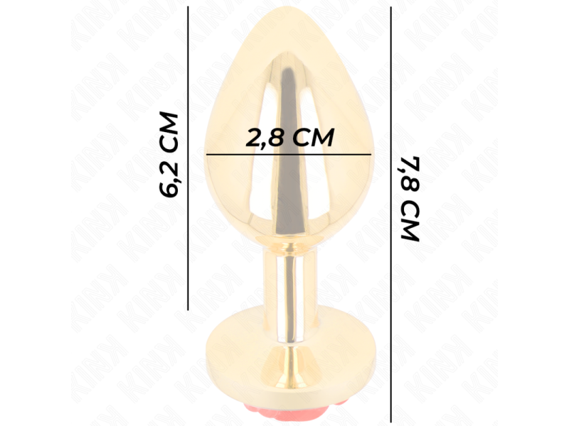 KINK -  PLUG ANAL GOLD ROSE RED SIZE S