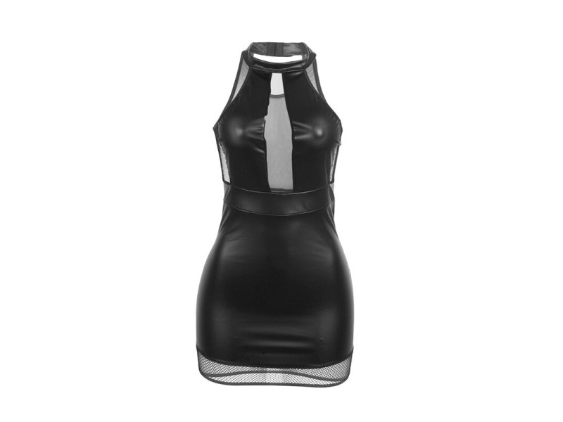SUBBLIME - 955472 HALTER NECK DRESS WITH TRANSPARENCIES BLACK S/M