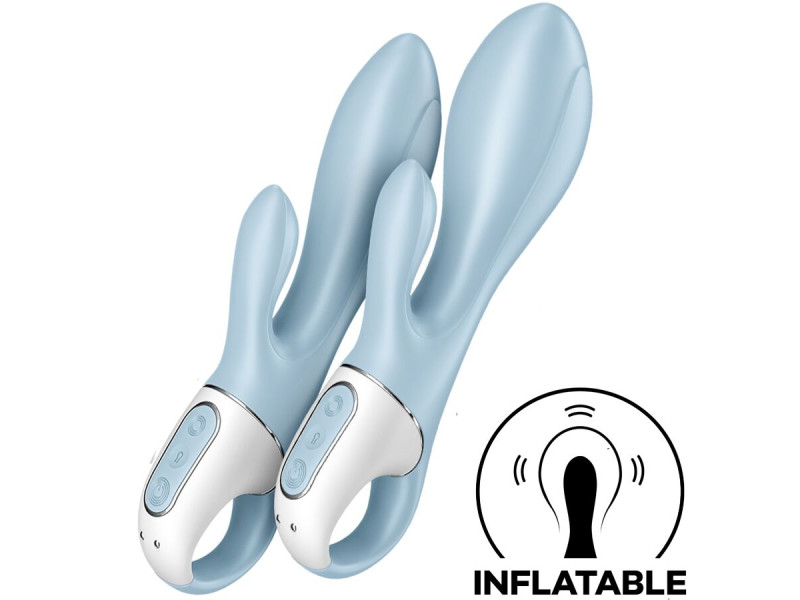 SATISFYER - AIR PUMP BUNNY 1 INFLATABLE RABBIT VIBRATOR BLUE
