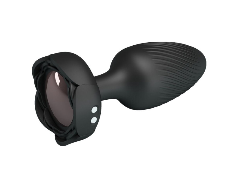 PRETTY LOVE - OSBORN ANAL PLUG WITH  LED LIGHT BLACK 9.8 CM