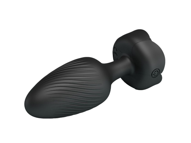 PRETTY LOVE - OSBORN ANAL PLUG WITH  LED LIGHT BLACK 9.8 CM