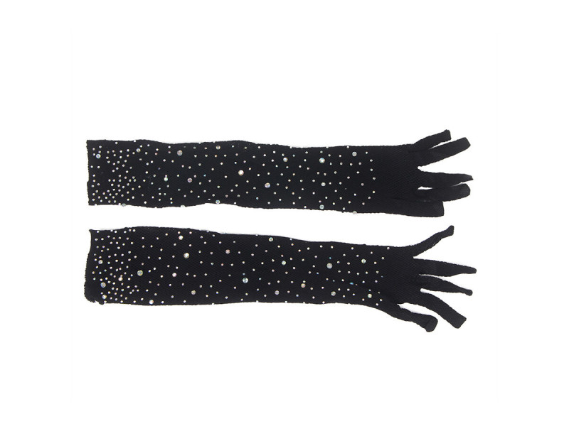 SUBBLIME - 957469SHINE TRANSPARENT GLOVES BLACK S/M