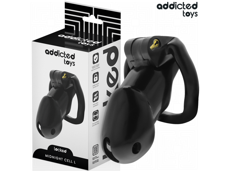 ADDICTED TOYS LOCKED - MINDNIGHT CELL PENIS CAGE SIZE L