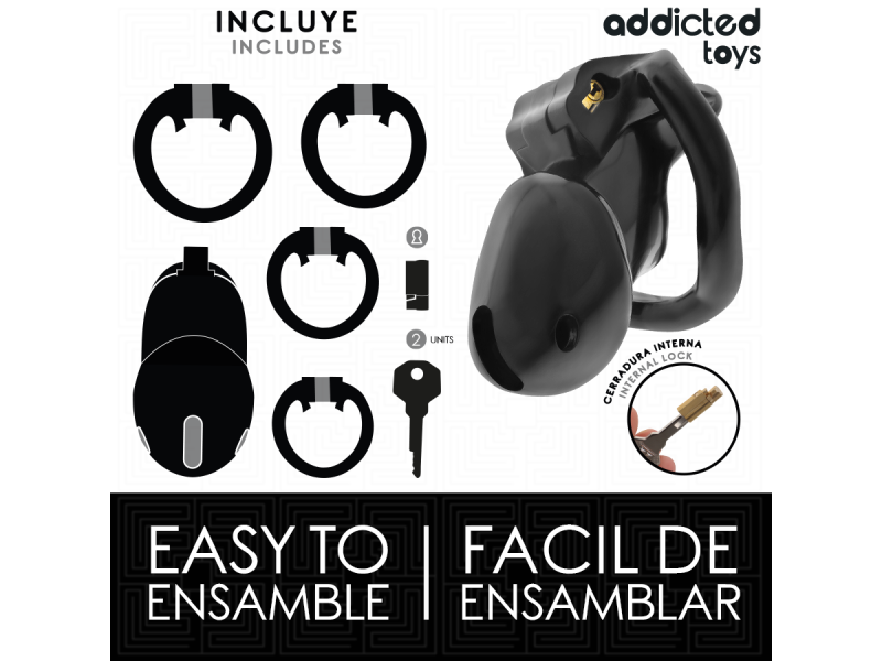 ADDICTED TOYS LOCKED - MINDNIGHT CELL PENIS CAGE SIZE S 4.8 CM