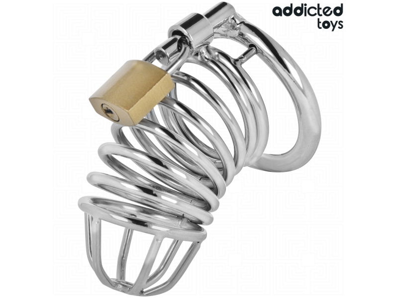 ADDICTED TOYS LOCKED - IRON CELL METAL PENIS CAGE 4 CM SIZE S