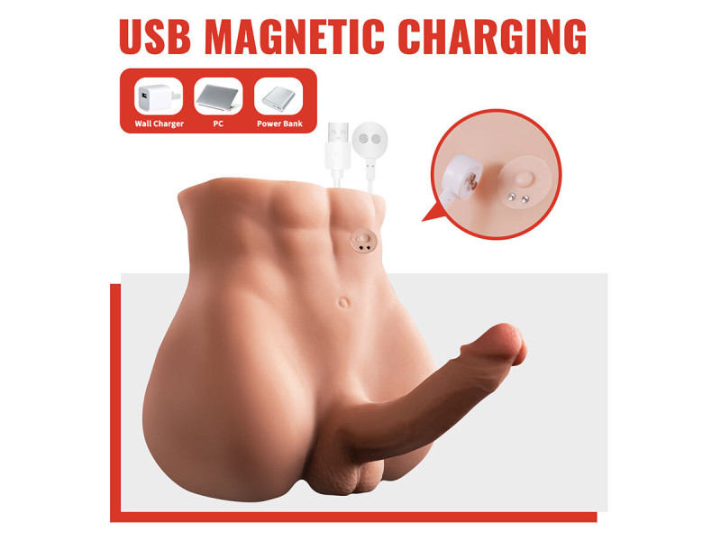 XISE - BERTLETT DILDO ASS REALISTIC DILDO AND ANUS MASTURBATOR FRONT POSITION WITH THRUSTING 18 CM
