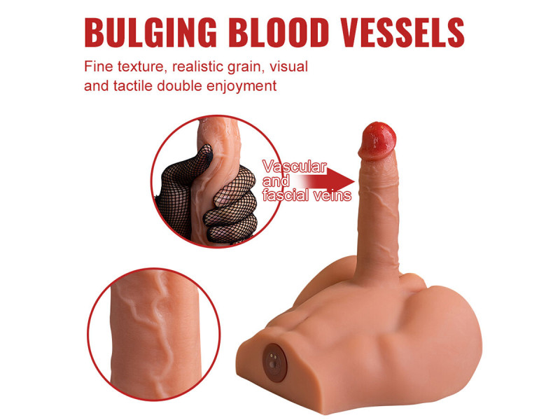 XISE - PEEL DILDO ASS REALISTIC DILDO MASTURBATOR FRONT POSITION WITH THRUSTING 17.5 CM