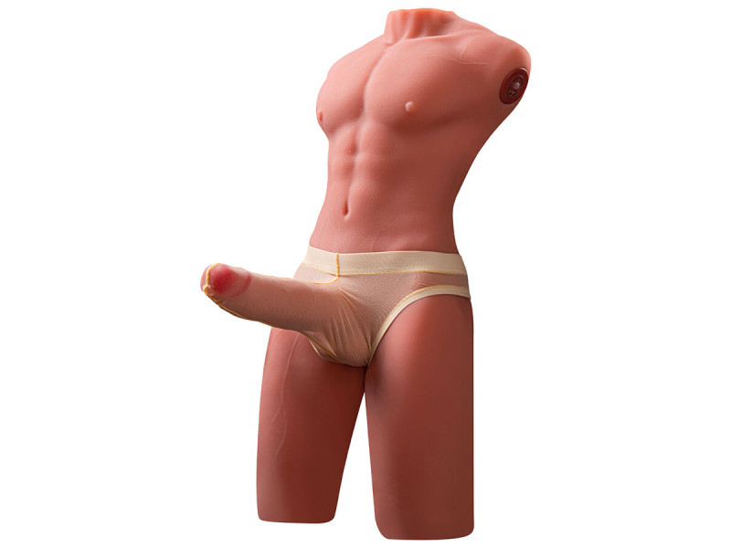 XISE - JASON HALF BODY REALISTIC MALE TORSO WITH THRUSTING AND VIBRATION 55 CM