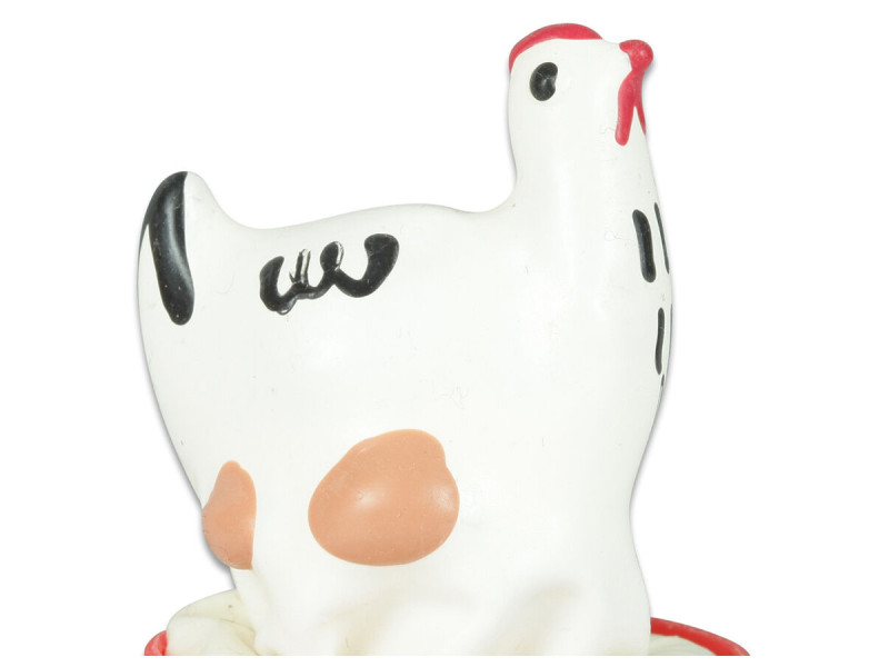 CONDOMERIE - HANDPAINTED NOVELTY CONDOMS CHICKEN WHITE