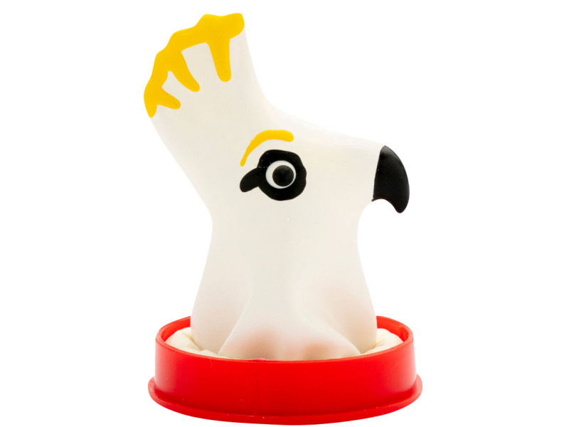 CONDOMERIE - HANDPAINTED NOVELTY CONDOMS PARROT WHITE