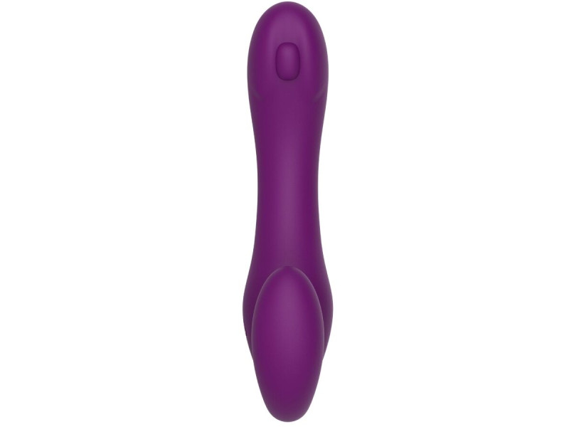 XOCOON - 2 IN 1 STRAPLESS STRAP-ON VIBRATOR WITH REMOTE CONTROL PURPLE