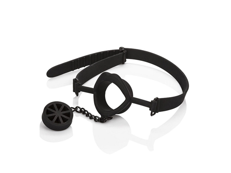 CALEXOTICS - SCANDAL GAG WITH BLACK SILICONE PLUG
