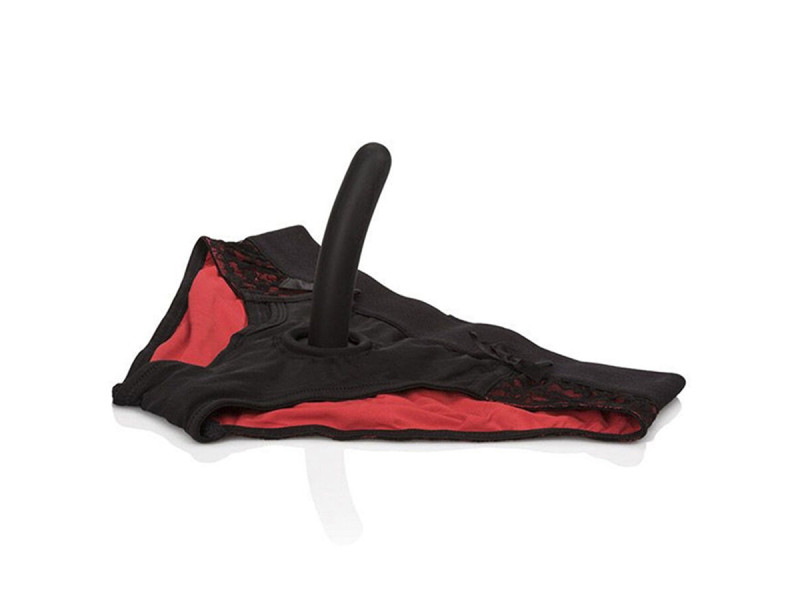 CALEXOTICS - SCANDAL SET OF RED PANTIES WITH DILDO SIZE L/XL