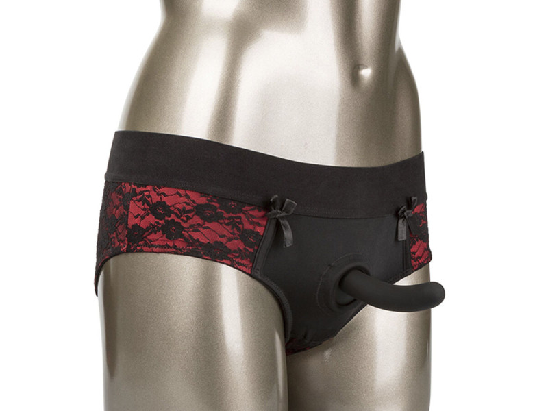 CALEXOTICS - SCANDAL SET OF CROTCHLESS PANTIES WITH DILDO SIZE L/XL