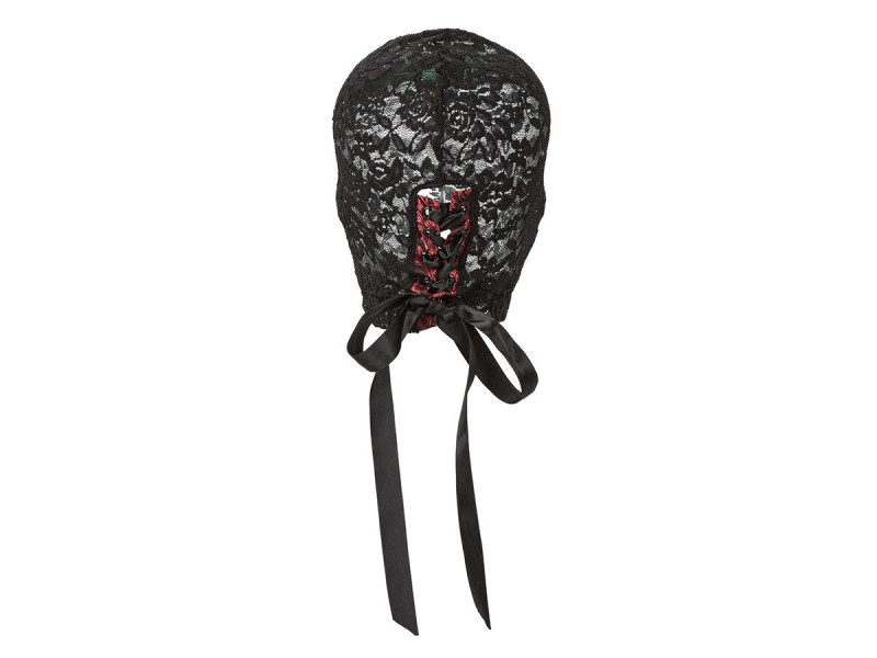 CALEXOTICS - SCANDAL BLACK LACE BALALAVA WITH BOW