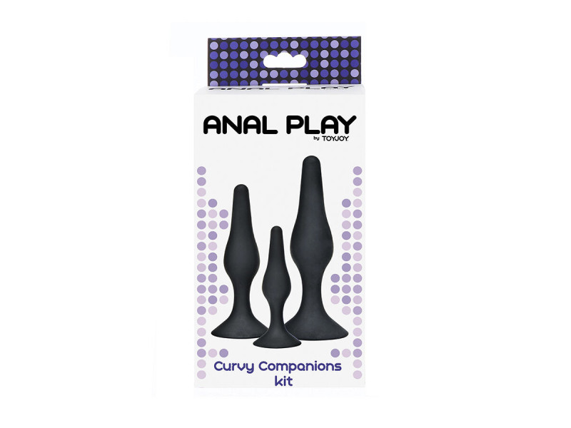 TOYJOY - ANAL PLAY CURVY COMPANIONS ANAL PLUG 3 PIECES BLACK