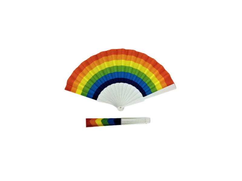 PRIDE - RAINBOW FLAG WOODEN FAN