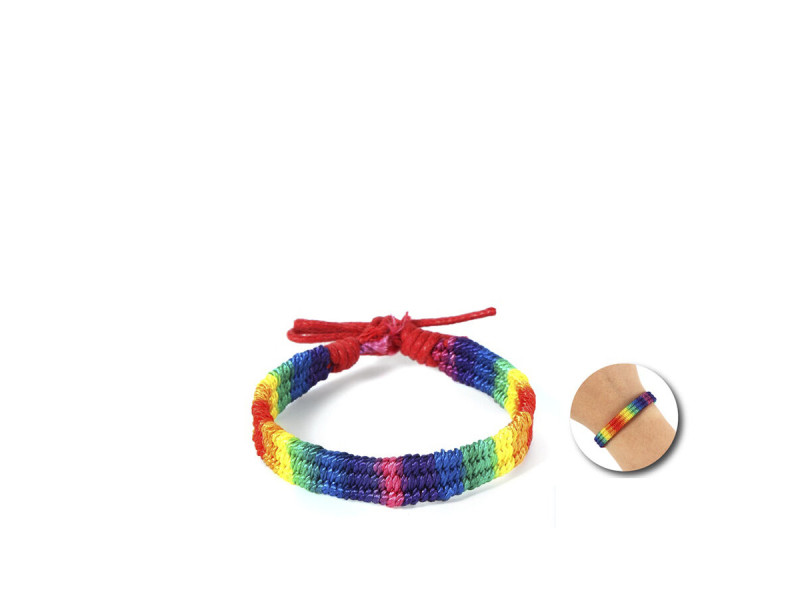 PRIDE - RAINBOW FLAG BRAIDED BRACELET