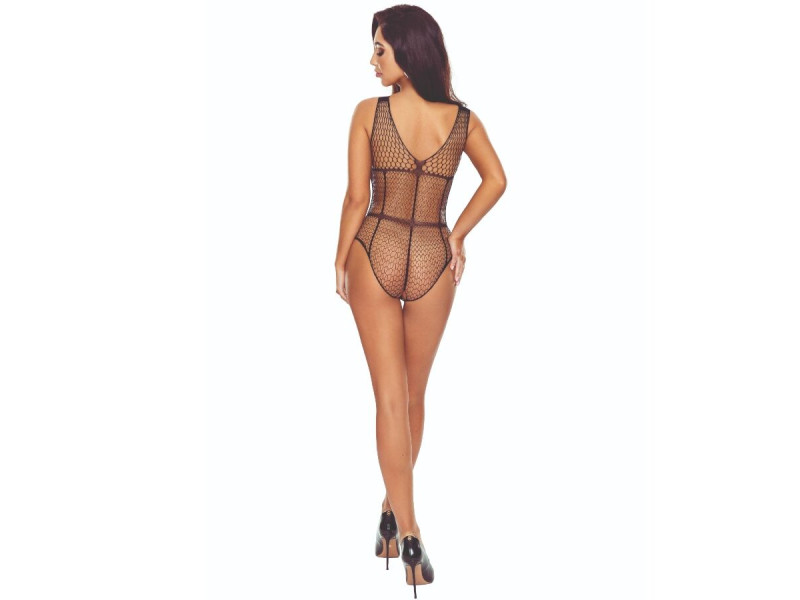 PASSION - BS114 BLACK GRID BODYSTOCKING
